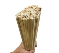 Set di 200 bastoncini di legno (quadrati, 4,0x4,0 mm, lunghezza 38 cm, legno di betulla)