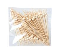 Set di 200 bastoncini per alimenti, usa e getta, in bambù, stuzzicadenti per guarnire eleganti feste per snack usa e getta frutta