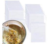 Set di 200 bustine da tè usa e getta | filtri da tè compostabili in fibra di mais | grande formato 8 x 10 cm | ideale per tè, tisane e infusi fatti in casa