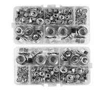 Set di 200 dadi esagonali flangiati (M3, M4, M5, M6, M8 e M10)