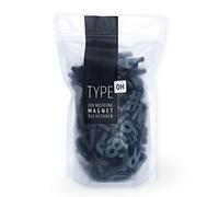 Set di 200 lettere magnetiche, numeri e caratteri speciali, calamite per frigorifero, ABC, lettere magnetiche (scandalo nero)