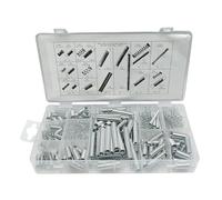 Set di 200 molle in acciaio zincato, assortimento di molle in acciaio zincato, molla di compressione ed estensione