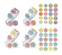 Set di 2000 adesivi a forma di smiley, 25 mm, diversi colori, per ricompensa, decorazioni per regali, decorazioni per album