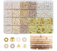 Set Di 2064 Perline Per Braccialetti 6mm Perline Argilla Polimerica Set Clay Beads Kit Piatte Per Braccialetti Per Adulti Per Fai Da Te Bracciale Collana Ecc