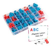Set di 208 lettere magnetiche dell'alfabeto, lettere magnetiche morbide al tatto con vocali rosse e consonanti blu, set di magneti educativi dell'alfabeto per l'apprendimento 'ortografia e de