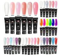 Set di 20ml di gel di estensione poliuretanica per smalto, gel per estensione glitter acrilici per manicure, , estensori di cristalli, punte in gel poli e arte della bellezza per unghie più forti ABS