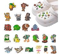 Set di 21 ciondoli per scarpe in PVC impermeabile, compatibili con Crocs & Hole Bag, graziosi ciondoli italiani Brainrot Fan-Esclusiva decorazione per scarpe