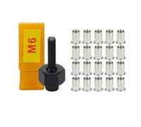 Set di 21 dadi per rivetti a mano con testa del mandrino sostituibile per M5 M6 M8 M10 Rivet Nut Tool Belt include 1 testa 20 dadi (20 pezzi)