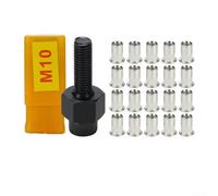 Set di 21 dadi per rivetti manuali per testa di mandrino di ricambio per M3-M10, include 20 dadi in alluminio per cintura per rivettatrice manuale (M10, 20 pezzi)