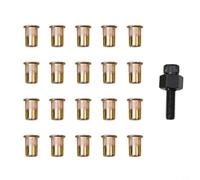 Set di 21 dadi rivettati con testa di ricambio per M3 M5 M6 M8 M10 per rivettatrice manuale include dadi in ferro zincato e punta del mandrino (M10 20 pezzi)