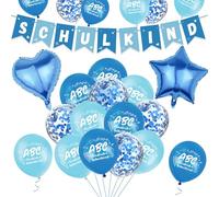 Set di 21 decorazioni per l'inizio della scuola, colore blu, per l'inizio della scuola, per bambini, 2025, per la scuola, per l'inizio della scuola, per feste