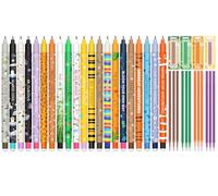 Set di 21 penne gel cancellabili + 12 ricariche nere, con inchiostro cancellabile termosensibile, Kawaii, vari motivi animali, multicolore sensibile alla temperatura, punta da 0,7 mm