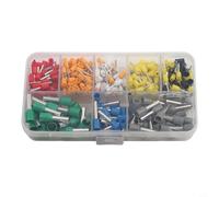 Set di 2120 morsettiere a tubo isolate pressate a freddo con connettori a crimpare per anello, forcella, femmina/maschio e connettori a crimpare per (400)