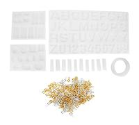 Set di 214 stampi in silicone per colata, kit di stampi fai-da-te per gioielli come orecchini e ciondoli, stampo completo per lavorazione con resina, dotato di punte a vite per la