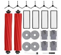 Set di 22 accessori per robot aspirapolvere Roborock Qrevo Pro/Qrevo S/Qrevo MaxV, 2 spazzole principali, 4 sacchetti per la polvere, 4 salviette, 4 filtri, 6 spazzole laterali, 1 spazzola per la