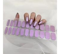 Set di 22 adesivi per unghie in gel UV semi-indurito, per unghie e dita dei piedi (camaleonte viola, A)
