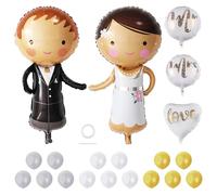 Set di 22 palloncini per matrimonio, eleganti palloncini per matrimoni, palloncini per sposi e sposi, adatti per matrimoni, anniversari di matrimonio