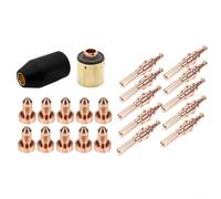 Set di 22 pezzi per taglio al plasma 9-8215 9-8207 per SL60 | Elettrodo 9-8215, ugello 9-8207, accensione stabile, per sl60/ per sl100, ridotta formazione di sbavature