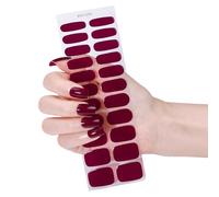 Set di 22 strisce adesive per unghie in gel, senza luce UV, facili da applicare, per casa, viaggi, feste, matrimoni, design alla moda