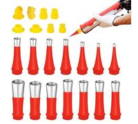 Set di 22 ugelli in acciaio per sigillare l'ugello in integrato in per cartuccia, punte in silicone trasparente
