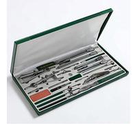 Set di 23 strumenti professionali per geometria, compasso matematico per scuola, casa e ufficio, strumenti di precisione in metallo per studenti e professionisti, include bussola e altro ancora
