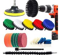 Set di 24 accessori per la pulizia di fughe, piastrelle, lavandini, vasche da bagno, cucina, auto, piscina, barca, tappeti, stucco