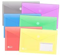 Set di 24 cartelle portadocumenti, formato A5, 6 colori, con chiusura in , per documenti, con bordo forato/tasca per etichette e 30 biglietti da visita Gifted