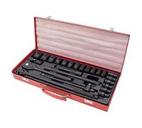 Set di 24 chiavi a per auto, in acciaio cromato al vanadio, per strada, viaggio, campeggio, pneumatici a due ruote