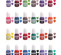 Set di 24 colori di chips coloranti per candele da 5ml, adatto per gocce di cristallo, stampi in silicone, stucco e cemento, coloranti per candele idrosolubili per artigianato fai-da-te Tagli UnicaABS