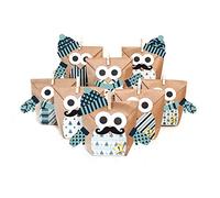Set di 24 decorazioni per il fai da te "Christmas Owl Blue"