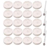 Set di 24 dischi lucidanti da 25 mm, compatibili con trapani, lucidatura di gioielli e metalli, aste in metallo incluse