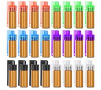 Set di 24 Dosatori per Spezie in Polvere con Cucchiaino, 6ml Mini Dispenser Portatile a Tenuta Stagna per Sale Pepe Spezie Polveri Ideale per Campeggio Cucina Viaggi