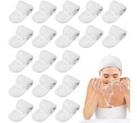 Set di 24 fasce per capelli da spa per il viso, 100% cotone di alta qualità, fasce per capelli per trattamenti viso, 61 x 8 cm, fascia regolabile per capelli, per donne, trucco e cura della pelle