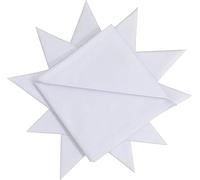 Set di 24 fazzoletti da uomo 100% cotone bianco con orlo ricucito 40 x 40 cm 2 x 12 pezzi