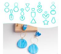 Set di 24 Frese per Argilla Polimerica Boho, 24 Forme Frese per Orecchini in Argilla Stampi per Argilla con Geometria Floreale per la Creazione di Gioielli Artigianato Fai-da-Te