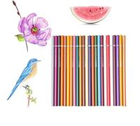 Set di 24 matite colorate, set di matite colorate, cancelleria da disegno sfumabile per redazione tecnica scrittura in aula forniture artistiche per adulti e bambini
