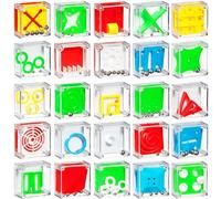 Set di 24 mini cubi di puzzle per bambini, ragazzi e adulti, 3,8 cm, rompicapo 3D da 3,8 cm Bedwina