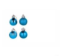 Set di 24 palline glitterate per albero di Natale, 30 mm, 24 pezzi (blu