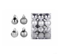 Set di 24 palline glitterate per albero di Natale, 30 mm, per feste