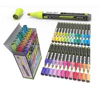 Set di 24 pennarelli acrilici con punta media da 3 mm, per pittura su roccia, vetro, tazze, legno, metallo, tela, ceramica, plastica, progetti fai da te, illustrazione. Non tossico, a base d'acqua,