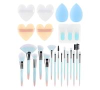 Set di 24 pennelli da trucco per viso e occhi in polvere e pennelli per il viso, per uso domestico o professionale