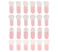 Set di 24 pennelli in silicone per maschera facciale, rosa, mini applicatori per maschere facciali, pennelli flessibili per spa, crema, fango, argilla, gel, cura della pelle fai da te, viaggi e uso