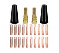 Set di 24 pezzi di accessori per saldatura senza gas, accessori per saldatura MIG, punta di saldatura 0,9 mm M6, compatibili con torcia di saldatura MIG MAG AK14 MB14 (0,9 mm)