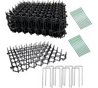 Set di 24 pezzi di tappetini deterrenti da 20 x 15,5 cm per gatti e cani, tappetini anti-gatto per gatti e animali domestici con punte per mobili interni, set barriera per animali da esterno per