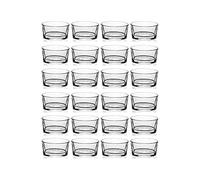 Set di 24 portacandele in vetro trasparente, 4,5 cm x 2,5 cm con aspetto lussuoso