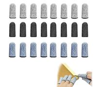 Set di 24 protezioni per dita riutilizzabili, antiscivolo e traspiranti, resistenti ai tagli per lavoro, cucina, giardinaggio e attività manuali blu, nero, grigio
