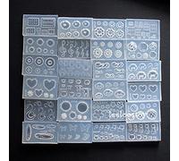 Set di 24 stampi per ciambelle e pane, in silicone, per nail art, decorazione