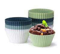 Set di 24 stampi per muffin in silicone: Stampi in silicone senza BPA per muffin e cupcakes - Stampi riutilizzabili e antiaderenti per torte, creme e budini.