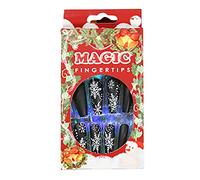 Set di 24 unghie a pressione per Natale, in acrilico, decorazione artistica