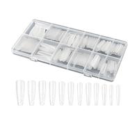 Set di 240 pezzi di punte trasparenti a pressione, copertura completa, kit di extension per unghie per saloni di bellezza, professionali per costruttori di gel acrilico, strumento